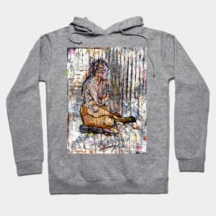 Abstract Expressionism, Figurative Mixed Media Art Work Hoodie